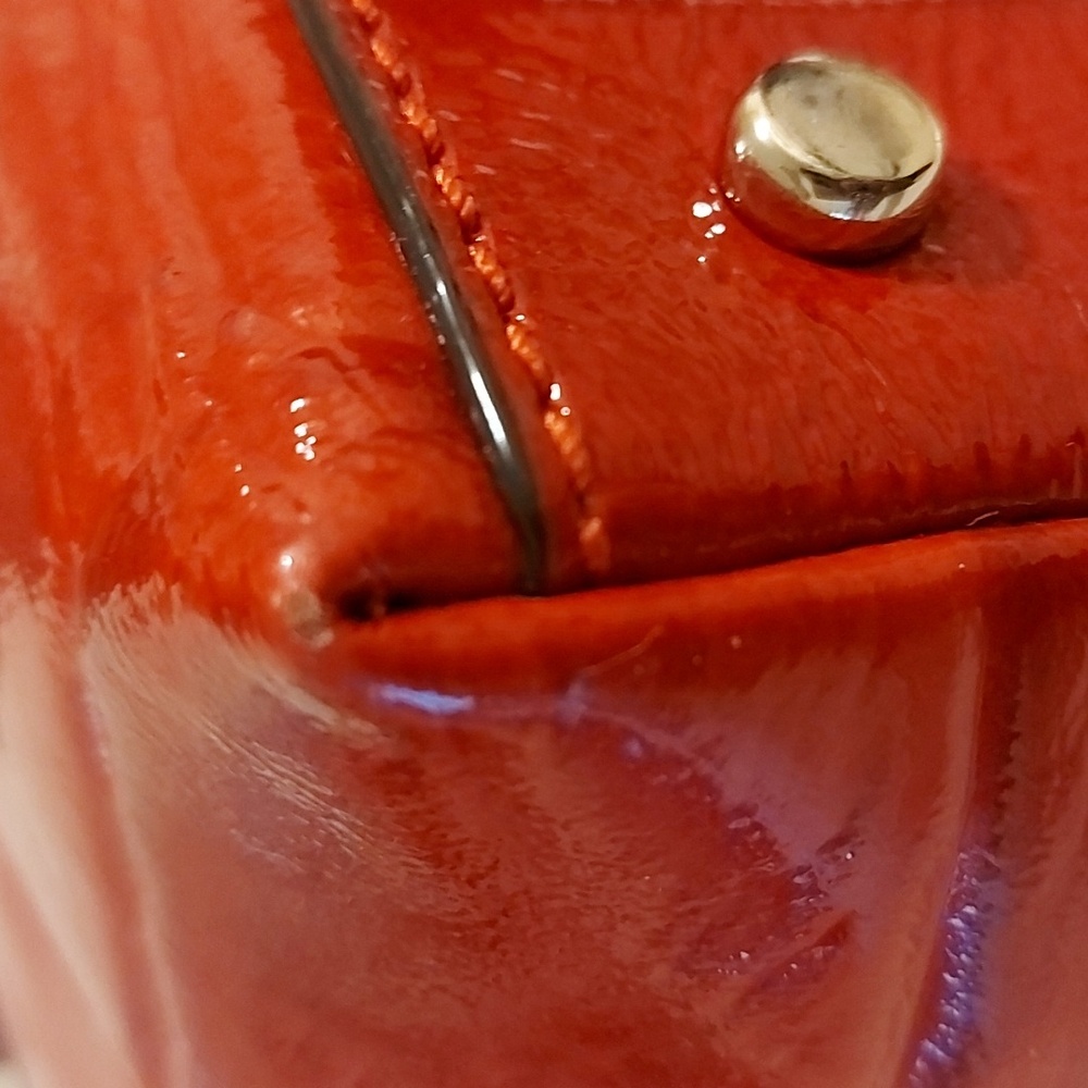 Kate Spade Red Crocodile Embossed Patent Leather Knightsbridge Elena Bag - Picture 6 of 9